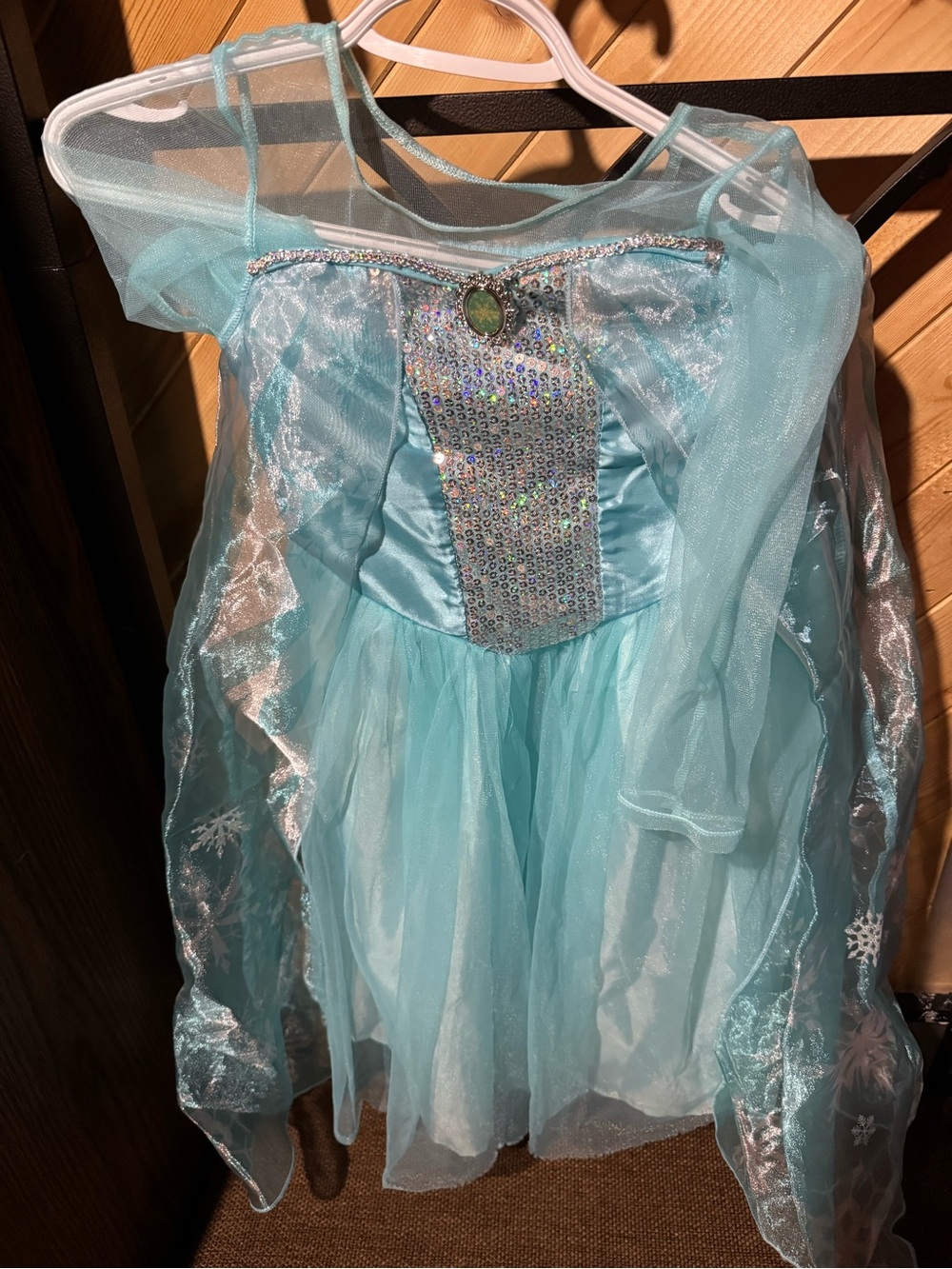 H&M disney Light Blue Sparkle Princess Dress Costume